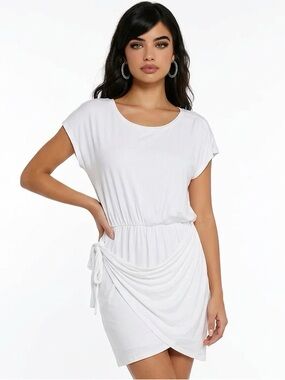 LOVERS & FRIENDS | REVOLVE White Short Sleeve Wrap Tie Dress Women’s Size Medium